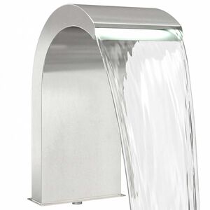vidaXL Baseino krioklys su LED Nerūdijantis plienas 304