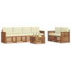 vidaXL Sofų komplektai su pagalve 7 pcs Natūralus ir grietinėlė