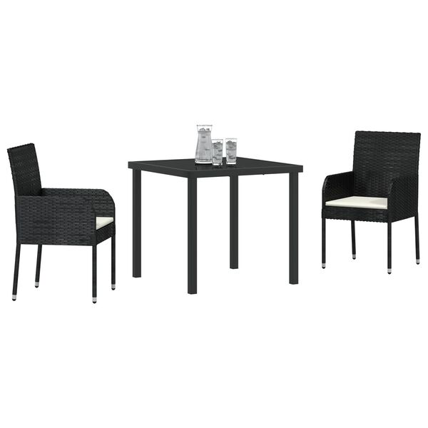 vidaXL Sodo valgomojo komplektas su pagalve 5 pcs Pilka poliratanas