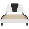 vidaXL Lovos rėmas, Viana, su LED be čiužinio, baltas ir juodas, 100x200cm