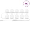 vidaXL Veidrodžių &scaron;viestuvai 12 vnt. Balta 4,5 x 4,5 x 4,7 cm