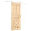 vidaXL Slankios durys Natūrali ir Balta 80 x 210 cm