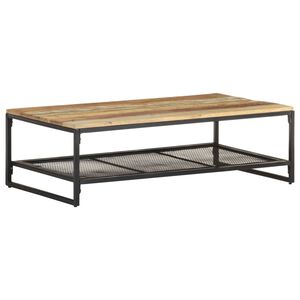 vidaXL Kavos staliukas, 110x60x35cm, perdirbtos medienos masyvas