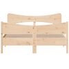 vidaXL Lovos rėmas be čiužinio, 135x190cm, pu&scaron;ies medienos masyvas