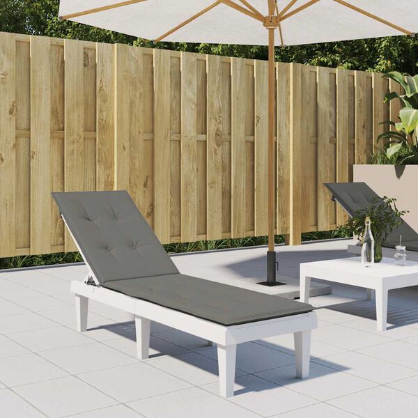 vidaXL Terasos kėdės pagalvėlė, pilka, (75+105) x 50 x 4cm, audinys