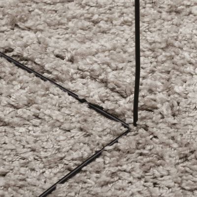 vidaXL Shaggy kilimas PAMPLONA, smėlio, 60x110cm, aukšti šereliai