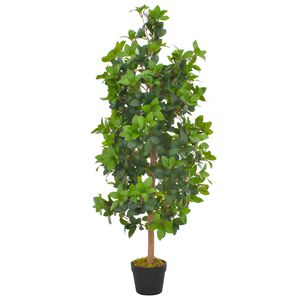 vidaXL Dirbtinis augalas-lauramedis su vazonu, žalios spalvos, 120cm
