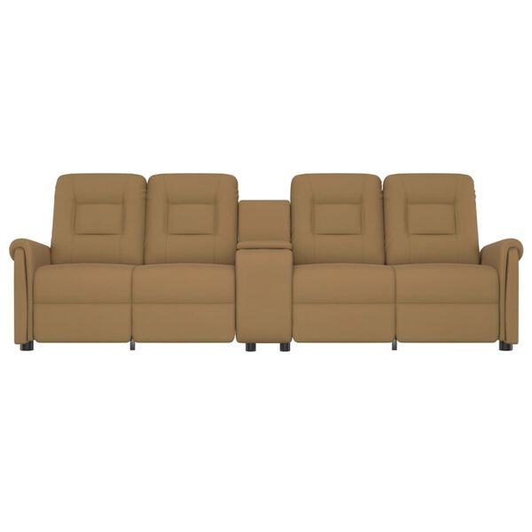 vidaXL Keturvietis atlošiamas masažinis krėslas, taupe