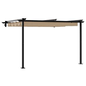 vidaXL Pavėsinė 300 x 300 x 200 cm Taupe Poliesteris
