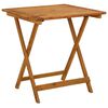 vidaXL Sulankstomas sodo stalas, 70x70x75cm, akacijos medienos masyvas