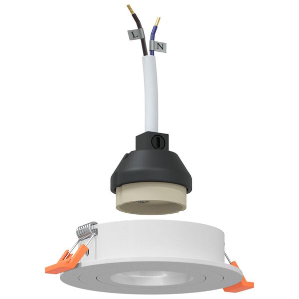 vidaXL Prožektorius 24 pcs Balta 9 x 9 x 2 cm Aliuminis