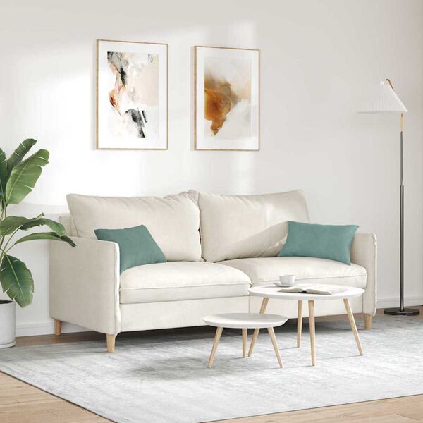 vidaXL Sofa Pagalvės 2 pcs Jūrinė žalia 50 x 30 cm Kordūrinis audinys