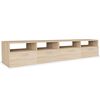 vidaXL TV spintelės, 2vnt., ąžuolo, 95x35x36cm, apdirbta mediena