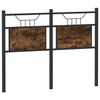 vidaXL Pakaitinis galvūgalis, dūminio ąžuolo spalvos, 120cm, mediena ir plienas