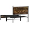 vidaXL Lovos rėmas be čiužinio, dūminio ąžuolo, 75x190cm, metalas