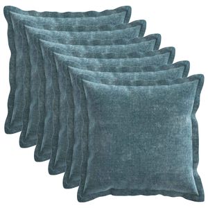 vidaXL Pagalvėlės užvalkalas 6 pcs HOUTEN Mėlyna 50 x 50 cm