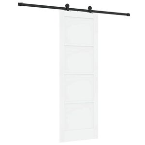 vidaXL Slankios durys ORKDAL Balta 73,5 x 211 cm Kietos pu&scaron;ies mediena