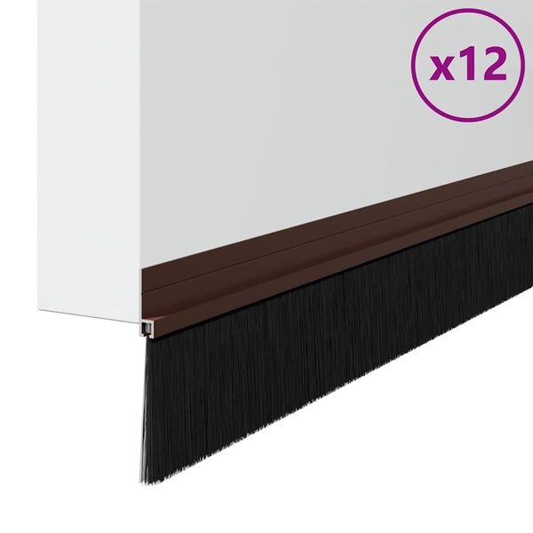 vidaXL Savaranki&scaron;kai klijuojami durų &scaron;epetėlių sandarikliai 12 pcs