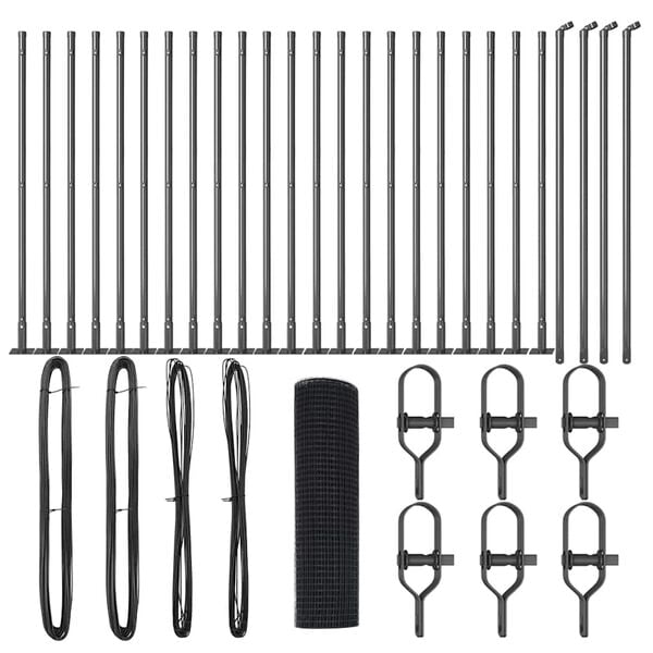 vidaXL Tvorelės stulpas Pilka 50 x 0,4 m (19 x 19 mm tinklelis)