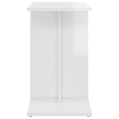 vidaXL Šoninis staliukas, baltos spalvos, 50x30x50cm, MDP, blizgus