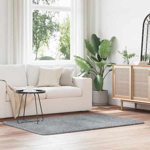 vidaXL Shaggy tipo kilimas, NAVARRA, 120x170 cm, &scaron;viesiai pilka
