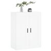 vidaXL Prie sienos montuojama spintelė, balta, 69,5x34x90cm, mediena