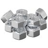 vidaXL Hex gilių rie&scaron;utai 12 pcs Sidabro m8 Metalas