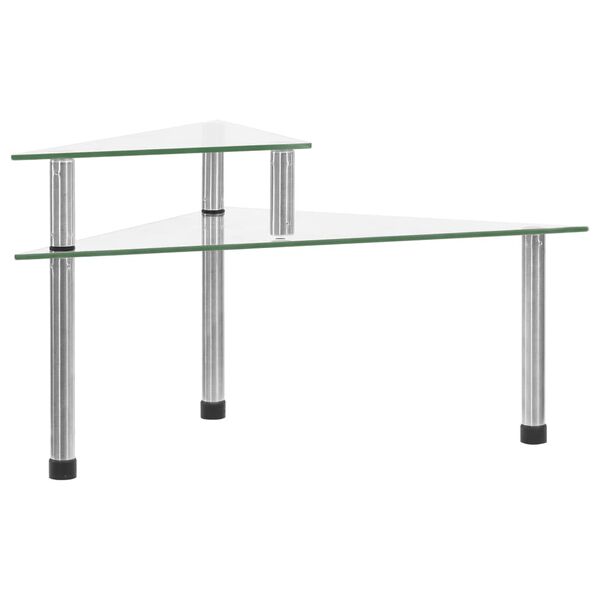 vidaXL Virtuvės lentyna, skaidri, 49,5x35x19cm, grūdintas stiklas