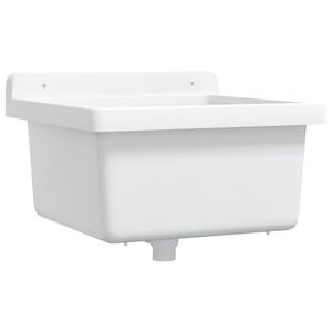 vidaXL Prie sienos montuojamas praustuvas, baltas, 40x40x24cm, derva