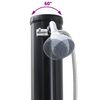 vidaXL Lauko saulės dušas Juoda 217 cm PVC ir aliuminis