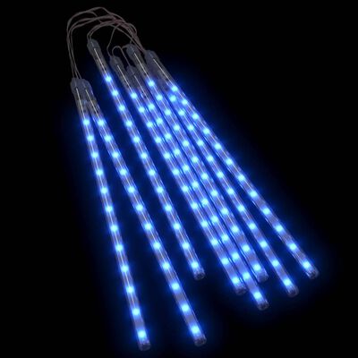 vidaXL Girlianda meteorų lietus, 8vnt., 30cm, 192 mėlynos LED lemputės