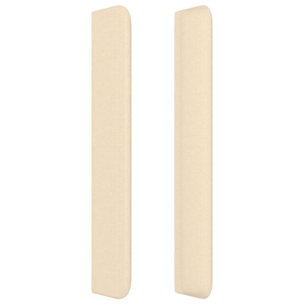 vidaXL Galvūgalis su auselėmis, kreminis, 103x16x118/128cm, audinys