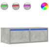 vidaXL TV spintelė su LED ap&scaron;vietimu, betono pilka, 75x35,5x25 cm