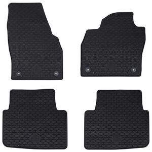 vidaXL Automobilių kilimėlis 4 pcs Juoda KAMIQ , SCALA Guma