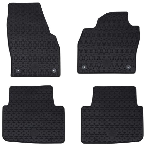 vidaXL Automobilių kilimėlis 4 pcs Juoda KAMIQ , SCALA Guma