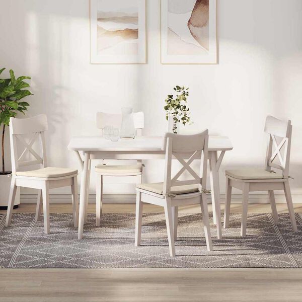 vidaXL Sėdynių pagalvėlės 4 pcs Kreminė 40 x 40 x 3 cm