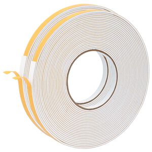 vidaXL Savigautinė putų juosta 2 vnt. Balta 10mm x 10m CR putplastis