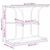 vidaXL Konsolinis stalas su lentyna Rūkyta ąžuolas 101 x 35 x 80,5 cm
