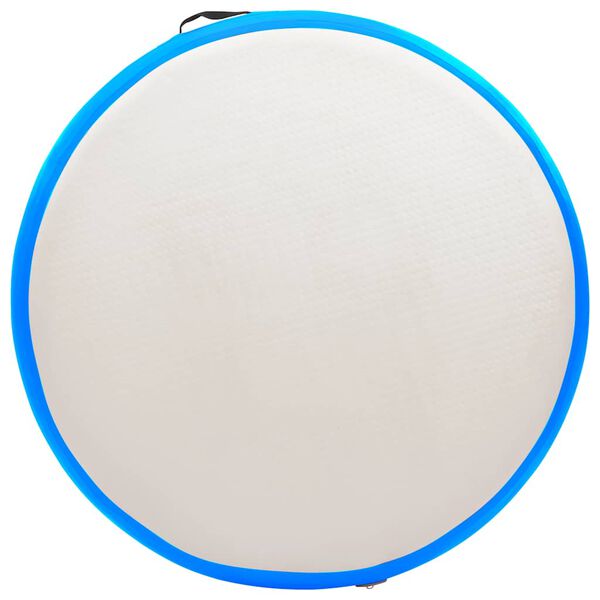 vidaXL Gimnastikos kilimėlis su pompa, mėlynas, 100x100x10cm, PVC