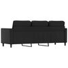 vidaXL Trivietė sofa, juodos spalvos, 180cm, dirbtinė oda