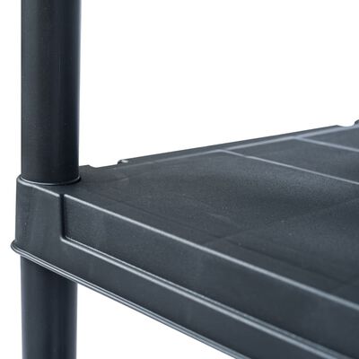 vidaXL Sandėliavimo lentyna, juoda, 60x30x180cm, plastikas, 125kg