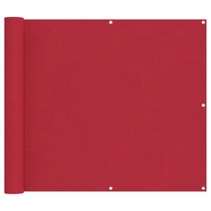 vidaXL Balkono Ekranas Raudona 100 x 200 cm Oksfordo audinys