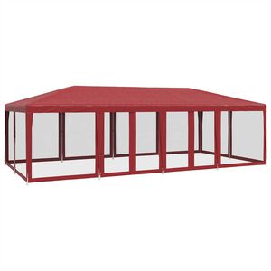 vidaXL Proginė palapinė su 12 sienomis, raudona, 8x4m, HDPE