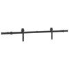 vidaXL Stumdomų durų įrangos rinkinys, juodos spalvos, 183cm, plienas