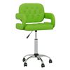 vidaXL Pasukamos valgomojo kėdės, 4vnt., žalios spalvos, dirbtinė oda