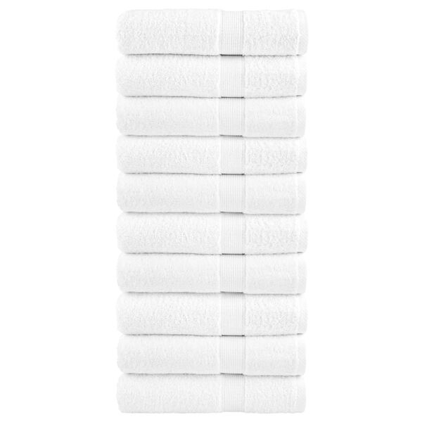 vidaXL Rank&scaron;luosčiai rankoms, SOLUND, 10vnt., balti, 50x100cm, 600g/m&sup2;