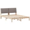 vidaXL Lovos rėmas Ruda 150 x 200 cm Kietos pu&scaron;ies mediena