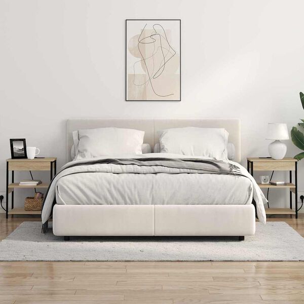 vidaXL &Scaron;alia lovos spintelė 2 pcs Sonoma ąžuolas 41 x 31 x 51 cm