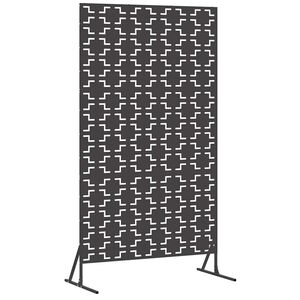 vidaXL Privatumo žaliuzės 100 x 50 x 180 cm Plienas Juoda
