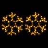vidaXL Kalėdinės dekoracijos snaigės su LED, 2vnt., 38x37cm